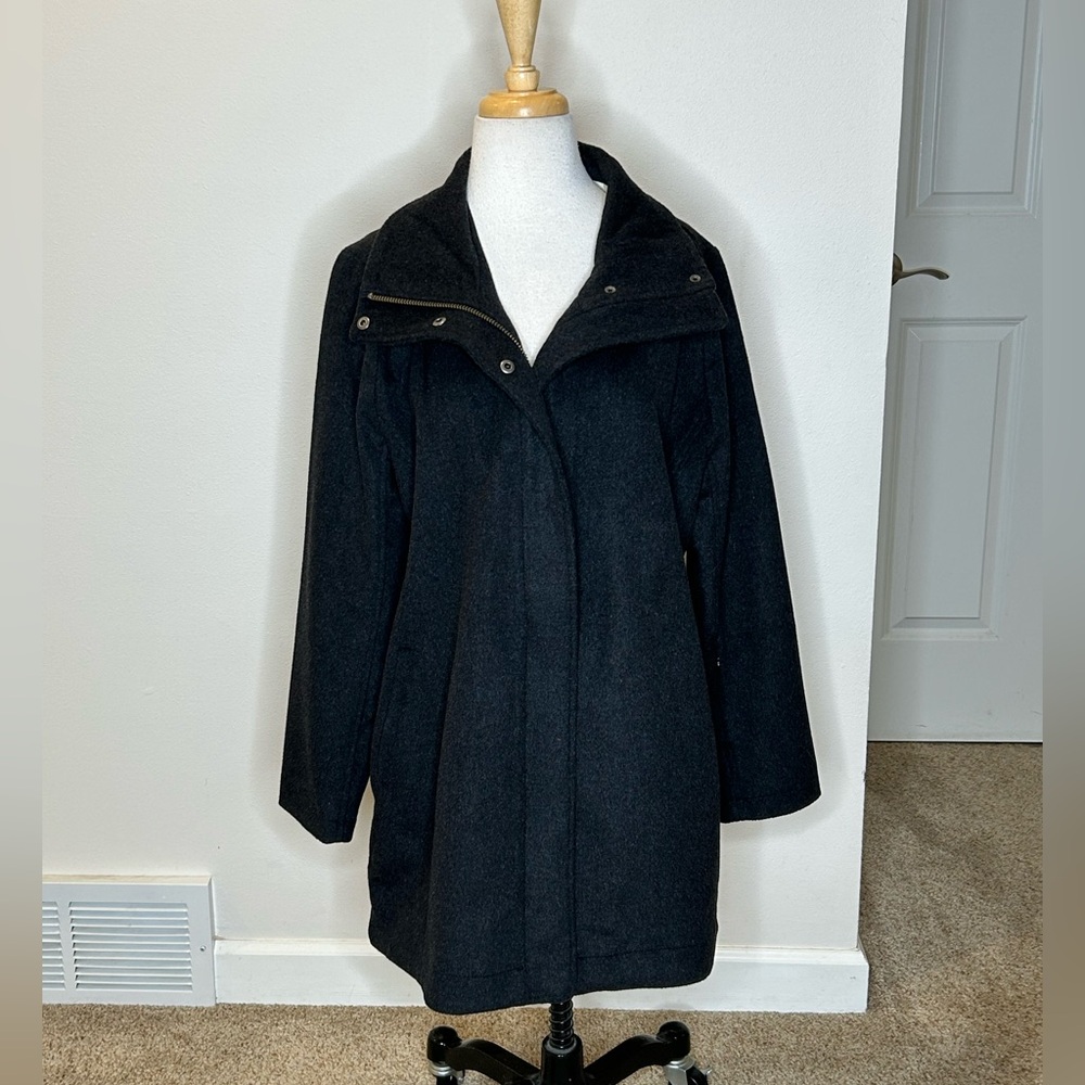 NWOT Pendleton Water Resistant Cascade Wool Campbell Coat Jacket Charcoal M